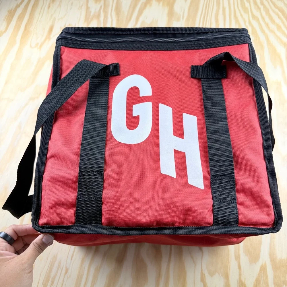 Grubhub 15x15x10 Thermal Insulated Hot Cold Food Delivery Tote Bag Backpack